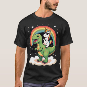 Einhorn Reitender T-Rex - Dinosaurier Jungen Mädch T-Shirt