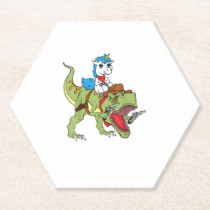 Einhorn Reitendes Dinosaurier Kinder Jungen Mädche Untersetzer