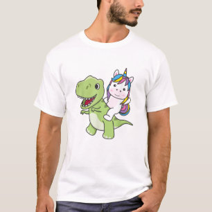 Einhorn Reitet Auf Trex Süßer Dinosaurier Mit Einh T-Shirt