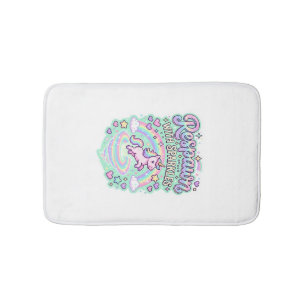 Einhorn-Respawn mit Glitzer Premium-Vector-Aufkleb Badematte