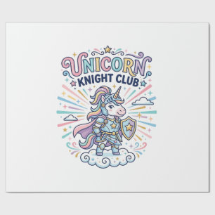 Einhorn-Ritter-Club Druckfertige Bekleidung Grafik Geschenkpapier
