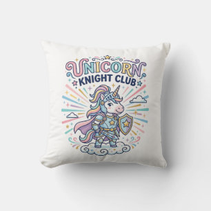 Einhorn-Ritter-Club Druckfertige Bekleidung Grafik Kissen