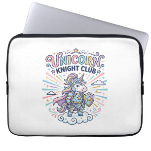 Einhorn-Ritter-Club Druckfertige Bekleidung Grafik Laptopschutzhülle