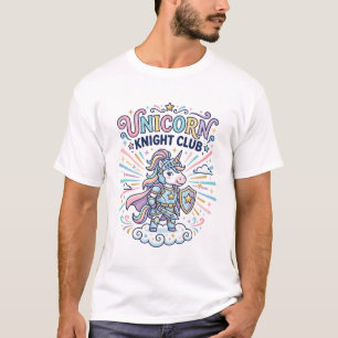 Einhorn-Ritter-Club Druckfertige Bekleidung Grafik T-Shirt