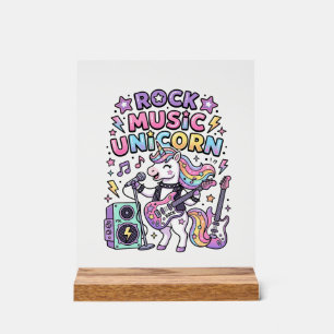 Einhorn Rock Musik Einhorn Bezaubernder Marktplatz Acrylschild
