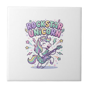 Einhorn Rockstar Einhorn Charmante Bekleidung Graf Fliese