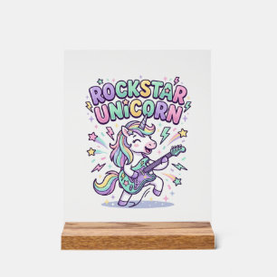 Einhorn Rockstar Einhorn Charmante Kleidung Grafik Acrylschild