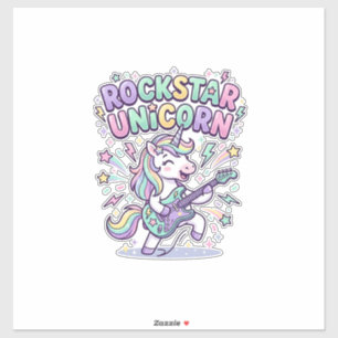 Einhorn Rockstar Einhorn Charmante Kleidung Grafik Aufkleber