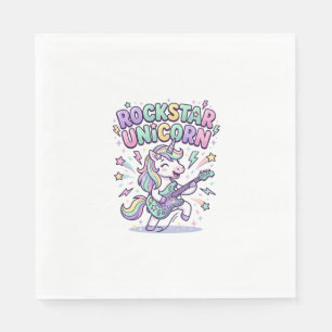 Einhorn Rockstar Einhorn Charmante Kleidung Grafik Serviette