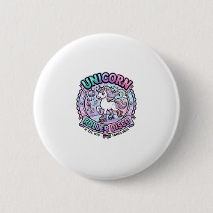 Einhorn Roller Disco POD Fertige Marktplatz-Grafik Button