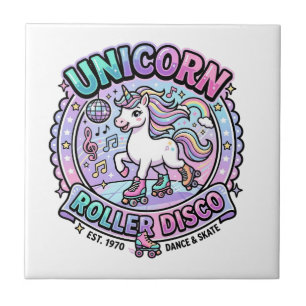 Einhorn Roller Disco POD Fertige Marktplatz-Grafik Fliese