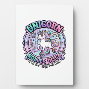 Einhorn Roller Disco POD Fertige Marktplatz-Grafik Fotoplatte
