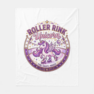 Einhorn-Roller-Rink Einhorn POD Fertig Merch Desig Fleecedecke
