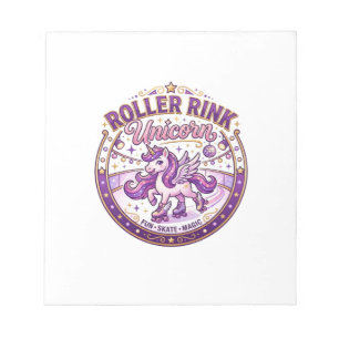 Einhorn-Roller-Rink Einhorn POD Fertig Merch Desig Notizblock