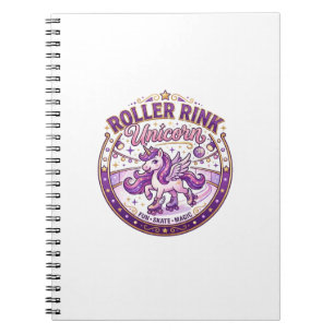 Einhorn-Roller-Rink-Einhorn-POD-fertiges-Merch-Des Notizblock