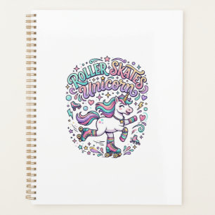 Einhorn-Rollschuhe Einhorn-Retro-Stil Grafik  Planer