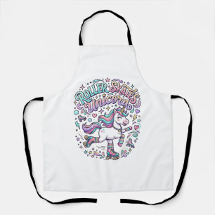 Einhorn-Rollschuhe Einhorn-Retro-Stil Grafik Schürze
