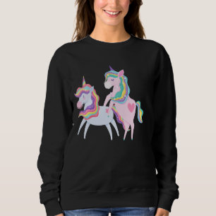 Einhorn Romantik mit sozialer Entfernung St. Valen Sweatshirt