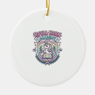 Einhorn Royal Horn Akademie Fettgedruckter Schrift Keramik Ornament