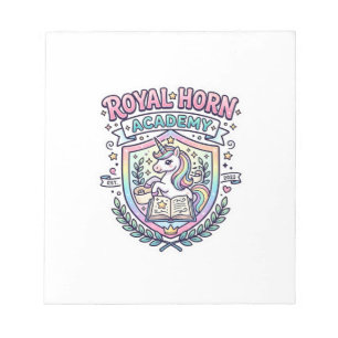 Einhorn Royal Horn Akademie Fettgedruckter Schrift Notizblock