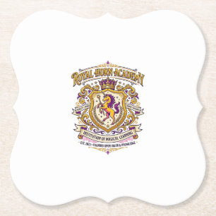 Einhorn Royal Horn Akademie Stylisches Zazzle Desi Untersetzer