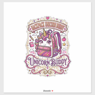 Einhorn-Rucksack Einhorn-Buddy Stylishes Merchandi Aufkleber