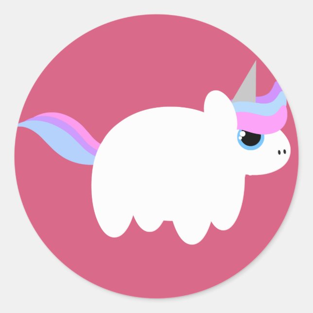 Einhorn Runder Aufkleber (Vorderseite)