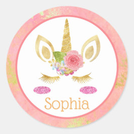 Einhorn Runder Aufkleber