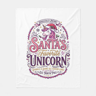 Einhorn-Santa-Einheits-Einhorn Fleecedecke