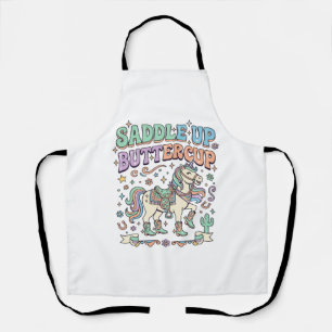 Einhorn Sattel hoch Butterblume Kawaii-Typografie- Schürze