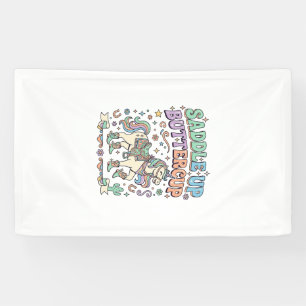 Einhorn Sattel hoch Buttercup Kawaii Typografie De Banner