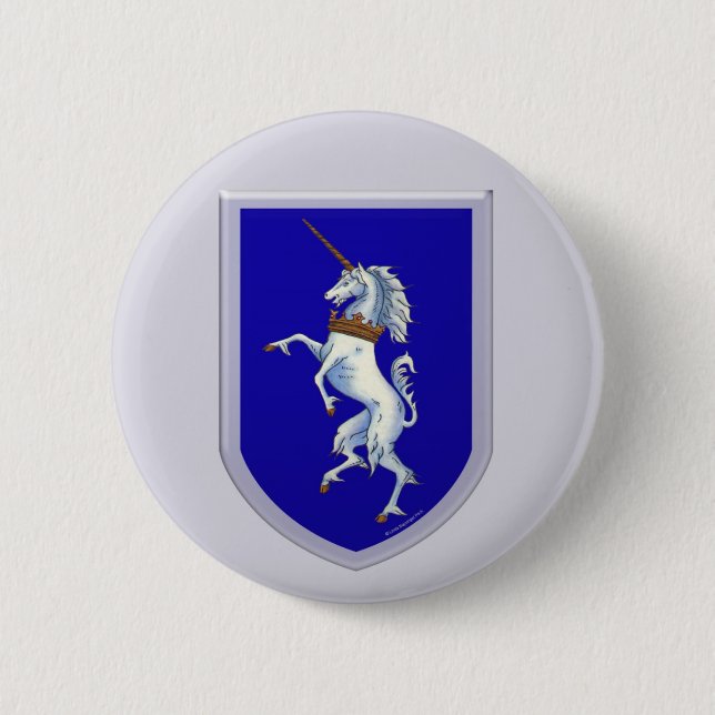 Einhorn-Schild Button (Vorderseite)