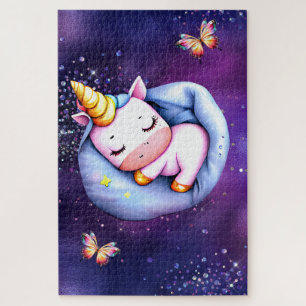 Einhorn-Schlafparty rosa lila Glitter Sterne