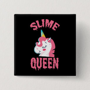 Einhorn-Schlamm-Königin, Mädchen-Schlamm-Königi Button