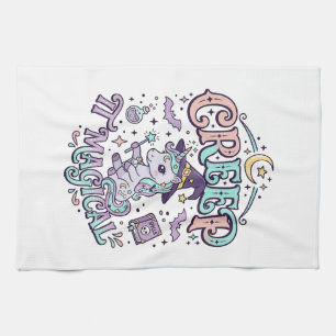 Einhorn Schleichen Es Magisches Retro-Stil T-Shirt Geschirrtuch