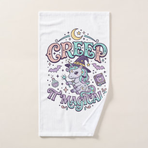 Einhorn Schleichen Es Magisches Retro-Stil T-Shirt Handtuch