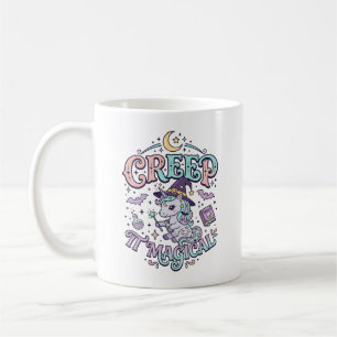Einhorn Schleichen Es Magisches Retro-Stil T-Shirt Kaffeetasse