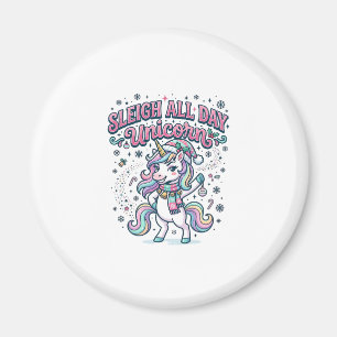 Einhorn Schlitten Ganz-Tags-Einhorn-Bezauberndes M Magnet