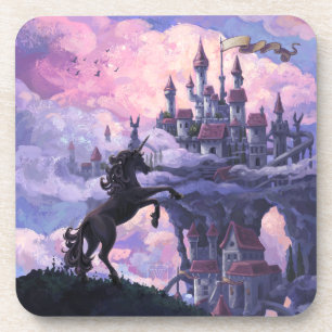 Einhorn-Schloss Getränkeuntersetzer