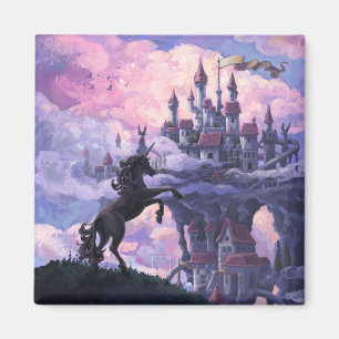 Einhorn-Schloss Magnet