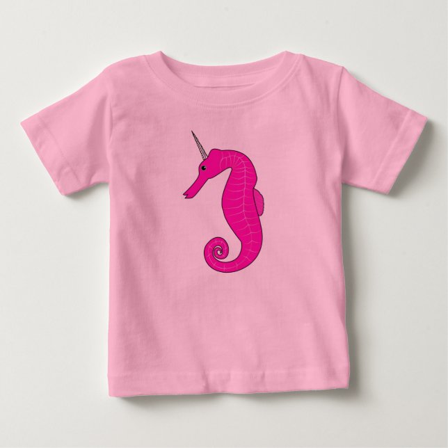Einhorn-Seepferd Baby T-shirt (Vorderseite)