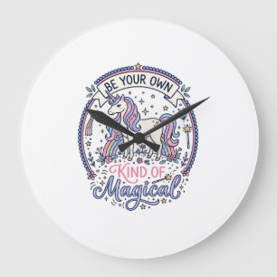 Einhorn Sei Deine Eigene Art Von Magisch Spielend Große Wanduhr