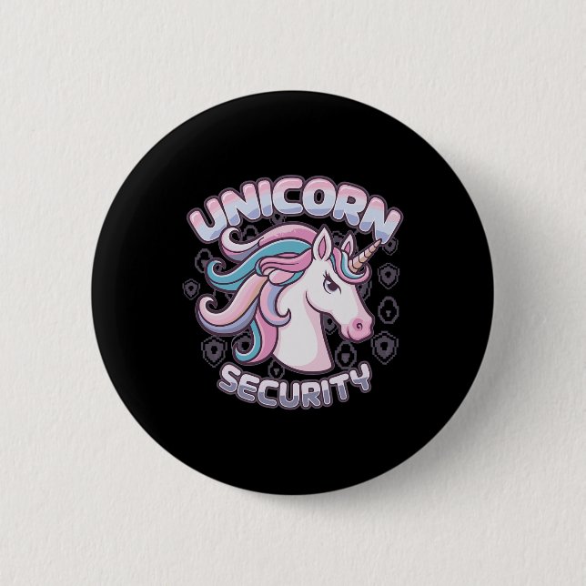 Einhorn-Sicherheit  Button (Vorderseite)