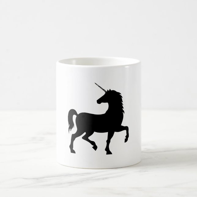 Einhorn-Silhouette Kaffeetasse (Mittel)