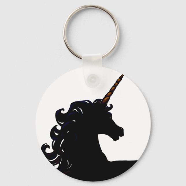 Einhorn-Silhouette Schlüsselanhänger (Vorderseite)