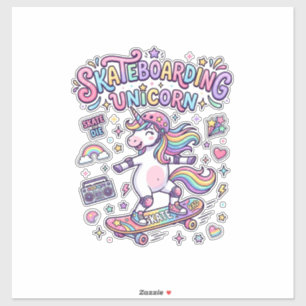 Einhorn Skateboarding Einhorn Fettgedruckte Typogr Aufkleber