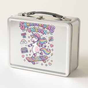 Einhorn Skateboarding Einhorn Fettgedruckte Typogr Metall Brotdose