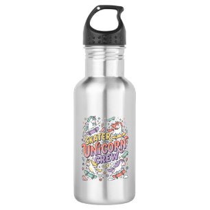 Einhorn Skater Einhorn Crew Whimsical Zazzle Desig Edelstahlflasche