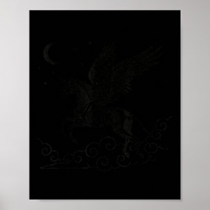 Einhorn-Skelett Halloween gothic gruselig für Männ Poster