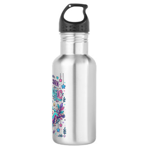 Einhorn Slothicorn Langsame Magie Farbiger Marktpl Edelstahlflasche